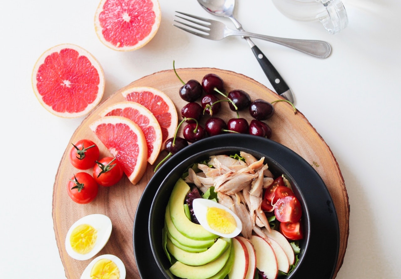 grapefruit egg avocado